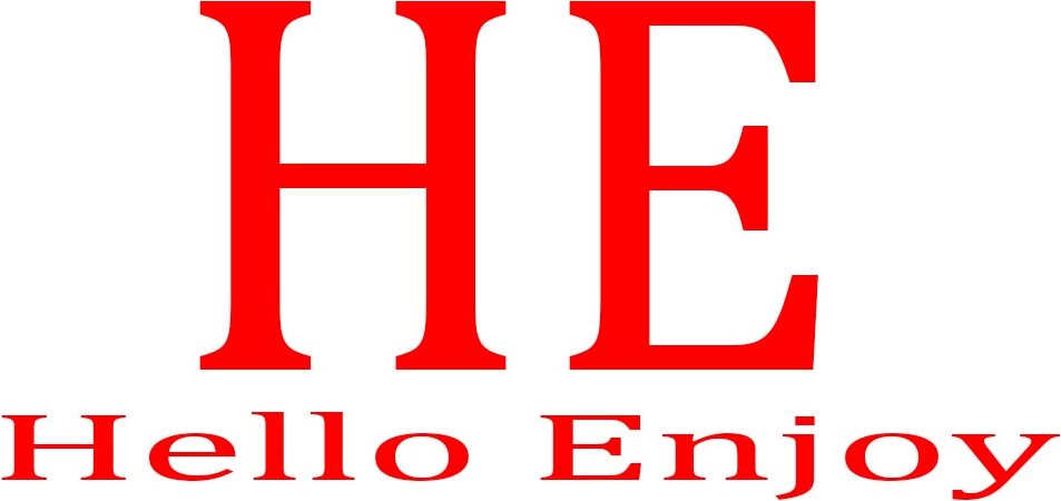 HE Hello Enjoy Brand Logo